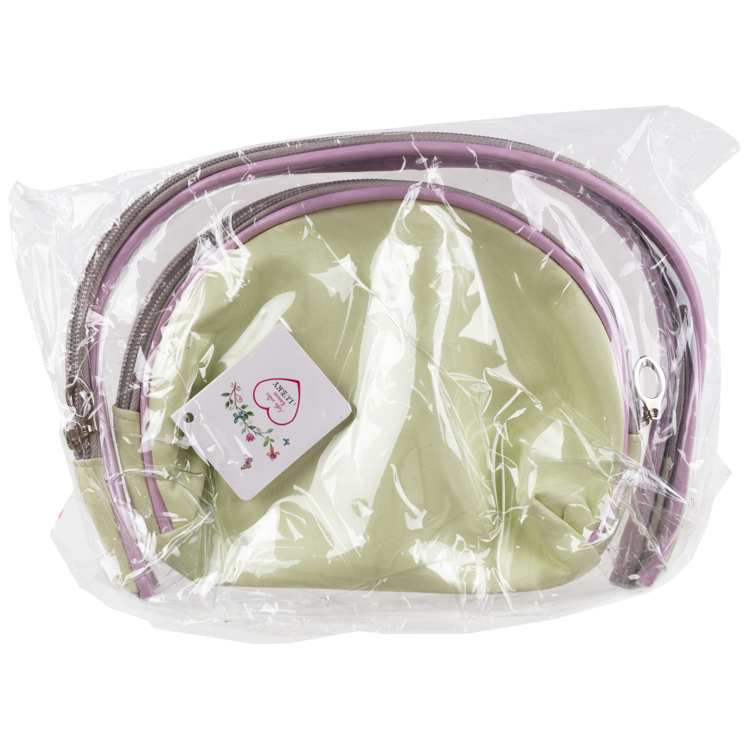 Набор из косметичек 2в1 Lukky Glam Dessert, прозрачная (24*15*8.5 см) и цветная с лого (19*11*8 см)