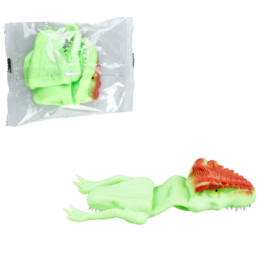 1toy Зверуки на руку "Динозавры с лапками", салатово-красный