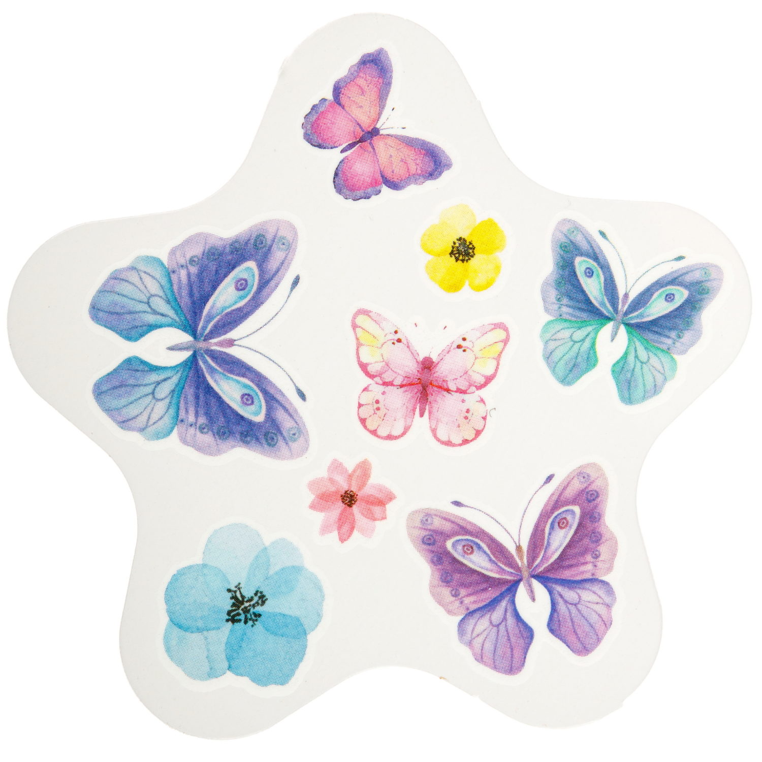 Lukky Angel наб.Бабочки для лапочки: лаки д. ногтей, смываемые водой, колечки и браслетик, акварельные переводные тату, самоклеящиеся накладные ногти,