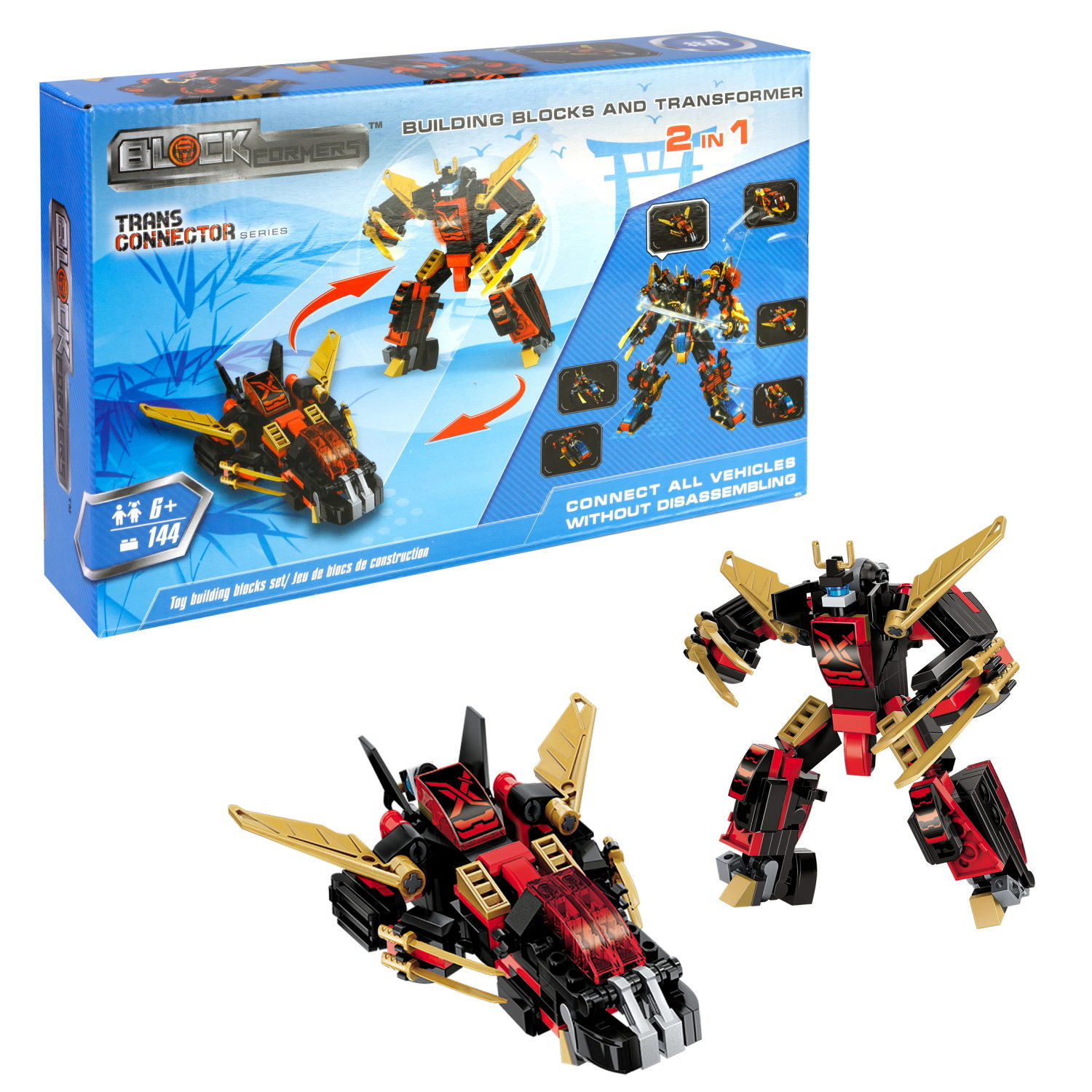 Конструктор  Трансформер BLOCKFORMERS  "Мегасамурай" Cерия TRANS CONNECTOR, 6 видов на выбор