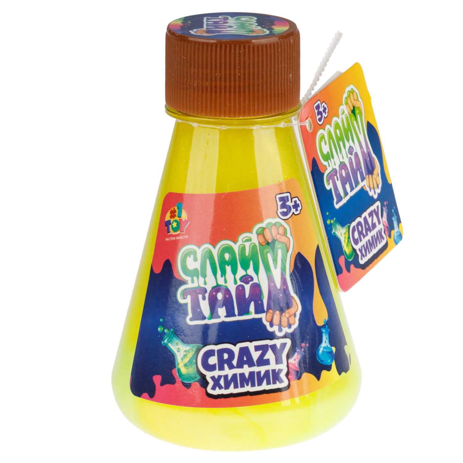 Слайм в банке 1TOY Химик, в ассортименте