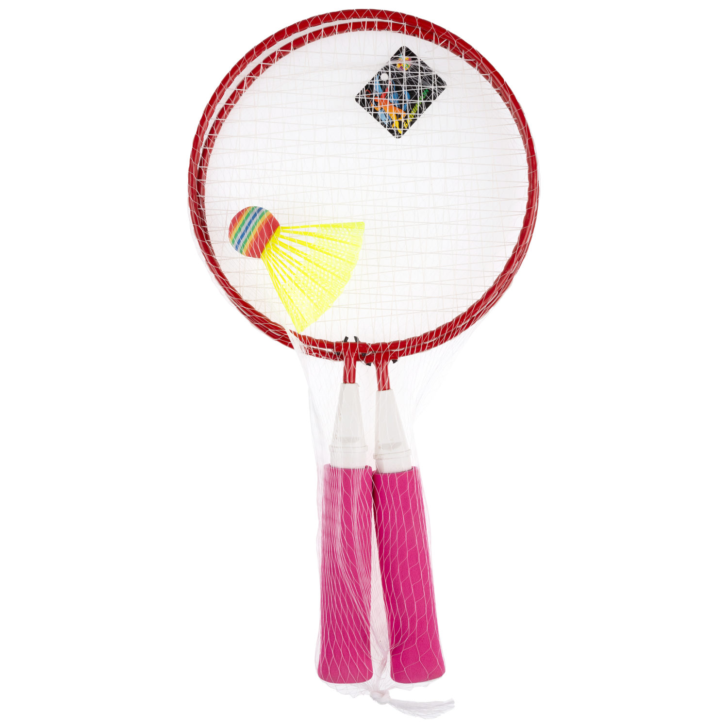 Бадминтон 1TOY 2 ракетки с мягкими ручками, 1 волан, в ассортименте