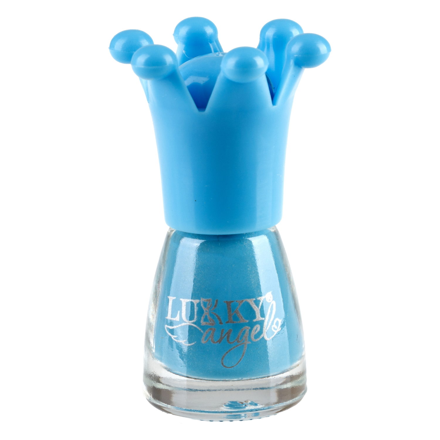 Lukky Angel Лак для ногтей, смываемый водой, голубой перламутр, с ароматом клубники, 5 ml, блистер
