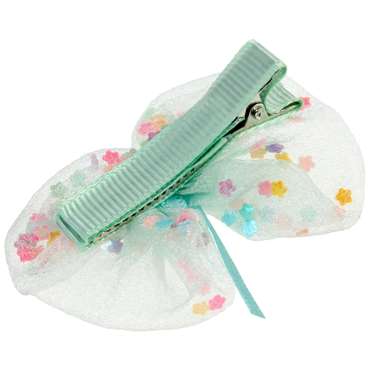 Заколки для волос Lukky Fashion Бантики с блестящей насыпкой, детские, для девочки, зажимы, 4 цвета в ассортименте, набор 2 шт.