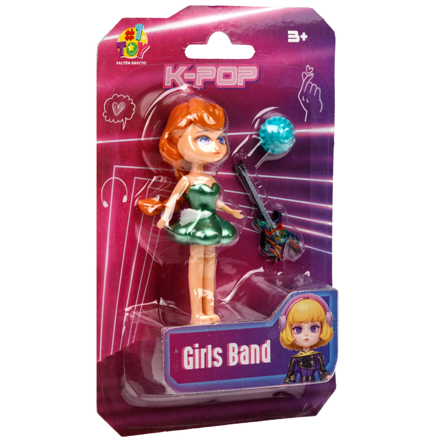 Кукла 1TOY K-POP Girls band с музыкальными инструментами, 30 видов в ассортименте