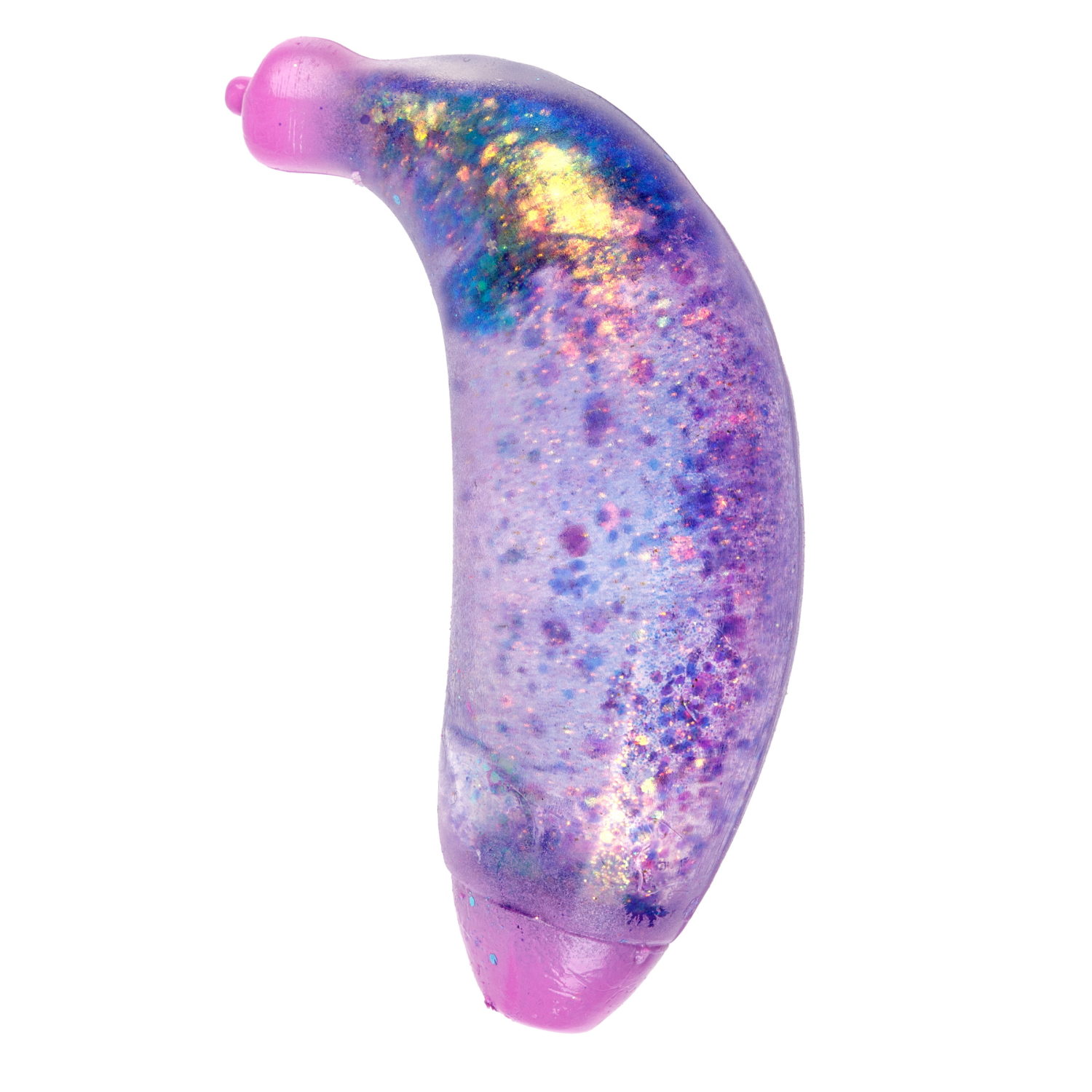 Антистресс-игрушка для рук 1TOY Крутой замес Супергель Банан с блестками, 11 см, 6 цветов в ассортименте