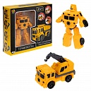 1toy Тракботы робот-трансформер Автокран, 10 см, коробка с окном