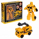 1toy Тракботы робот-трансформер Экскаватор, 10 см, коробка с окном