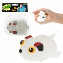 1toy Жмяка, "Собаки" 8х6 см, белая с чёрными ушами