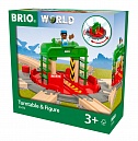 Переключаемый перекрёсток BRIO с 7 направлениями и с фигуркой
