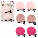 Lukky Fashion набор из 2 заколок плюш Медвежьи ушки, 3 цв.микс