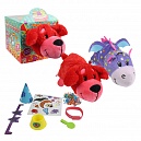 1TOY игр.наб. Вывернушка-Сюрприз 2-в-1 плюш.Красный сеттер,аксесс-ры, 23х12х12 см,кор.