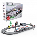 1TOY InterCity Express наб.электр.жел.дорога "Стартовый набор",  эл.поезд 2 ваг, туннель, светофор свет., дор.знаки, 41 дет., жд полотно 142 см, в кор