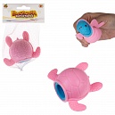 1Toy Жмяка "Выскочка. Черепаха" 9х6,5х6,5 см, розовая