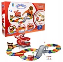 1toy гибкий трек "Пожарная станция" 119 дет, разворот, ворота, 1 машинка, свет, 48x10x32 см
