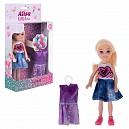 Alisa Little Love. Кукла 14,4 см (блонд. с хвост., с платьем), в кор. 11,5х4,7х19,8 см