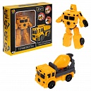 1toy Тракботы робот-трансформер Бетономешалка, 10 см, коробка с окном