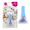 Lukky лак д.ногтей peel-off "Конфетти-Микс" микс фиолетовый,белый, голубой зо звёдочками 5,5 мл,блистер