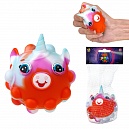 1toy Жмяка Hit Pop It розово-красно-бело-голубой "Единорог" 7 см