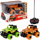 1toy Спортавто джип на радиоуправлении  1:43 27 МГц, 2 канала, свет, сафари, 2 цвета