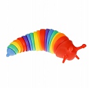 1TOY Гремушка слизняк красная голова радужное тельце, 18*5cm