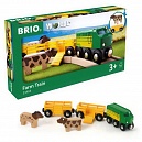Поезд с животными BRIO на магнитах, для деревянной железной дороги 