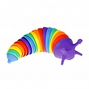 1TOY Гремушка слизняк фиолетовая голова радужное тельце, 18*5cm