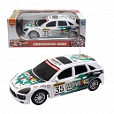 1toy Спортавто Машина на р/у, масштаб 1:24, 27 МГц,  20 см, бел,крас,оранж. 2 канала, на батарейках, свет.