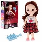 Кукла шарнирная Alisa Kawaii mini 15,2 см, с расчёской, с длинными темными волосами 