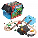 1TOY Goodok наб.ж/д с эл.поездом в пластик.коробке-трансформере