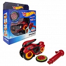 Игровой набор для мальчика и девочки Hot Wheels Spin Racer "Красный Мустанг", игрушечный мотоцикл с колесом-гироскопом, размер 16 см